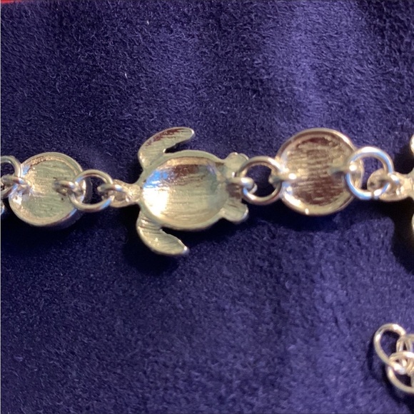 Sterling silver 🐢 turtles & green Agate stone - Picture 5 of 5